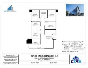 1250 W Mockingbird Ln, Dallas, TX à louer Plan d’étage- Image 1 de 1