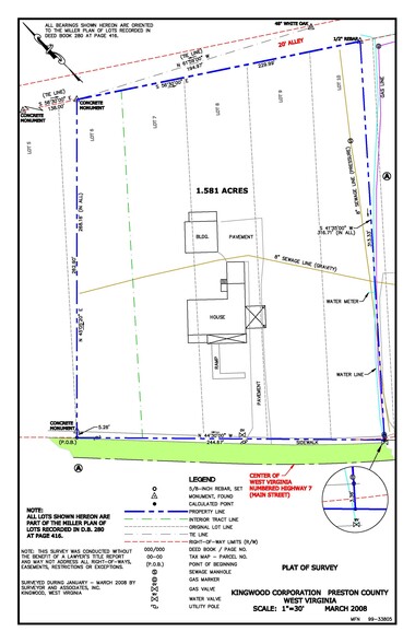 329 E Main St, Kingwood, WV à louer - Plan cadastral - Image 1 de 5