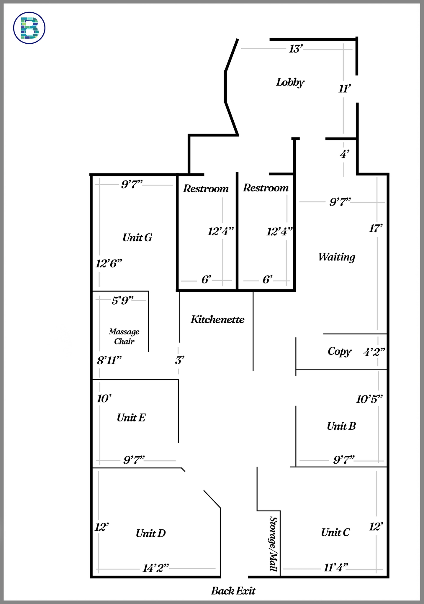 1943 E Overland Rd, Meridian, ID à louer Plan d’étage- Image 1 de 1
