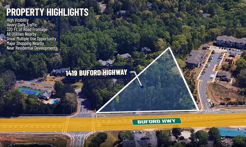 1419 Buford Hwy, Cumming, GA for sale - Aerial - Image 1 of 8