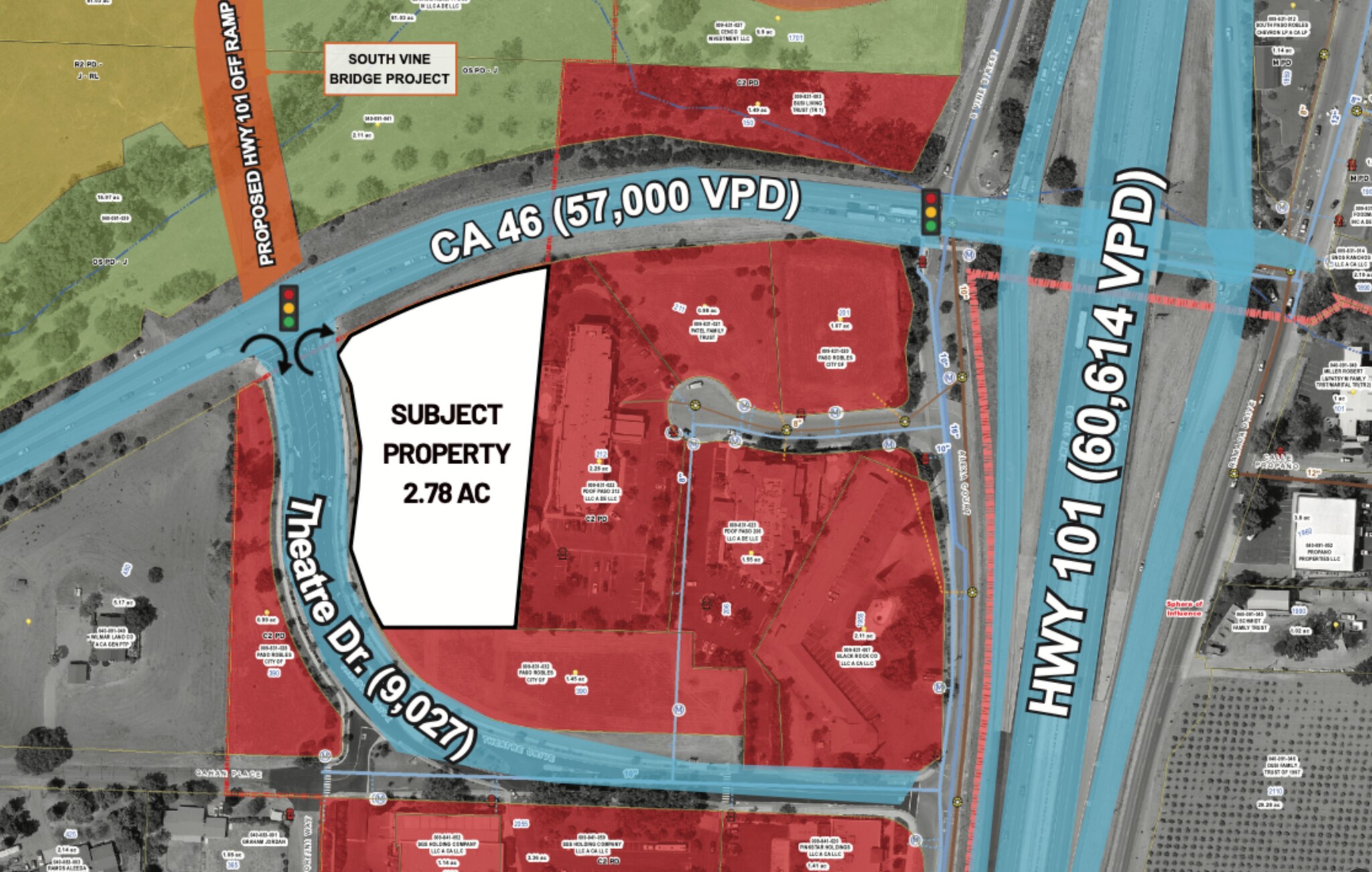 SE CNR of Hwy 46 and Theatre Dr, Paso Robles, CA for lease Primary Photo- Image 1 of 2