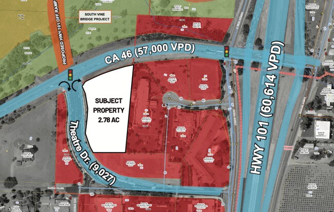 Plus de détails pour SE CNR of Hwy 46 and Theatre Dr, Paso Robles, CA - Terrain à vendre