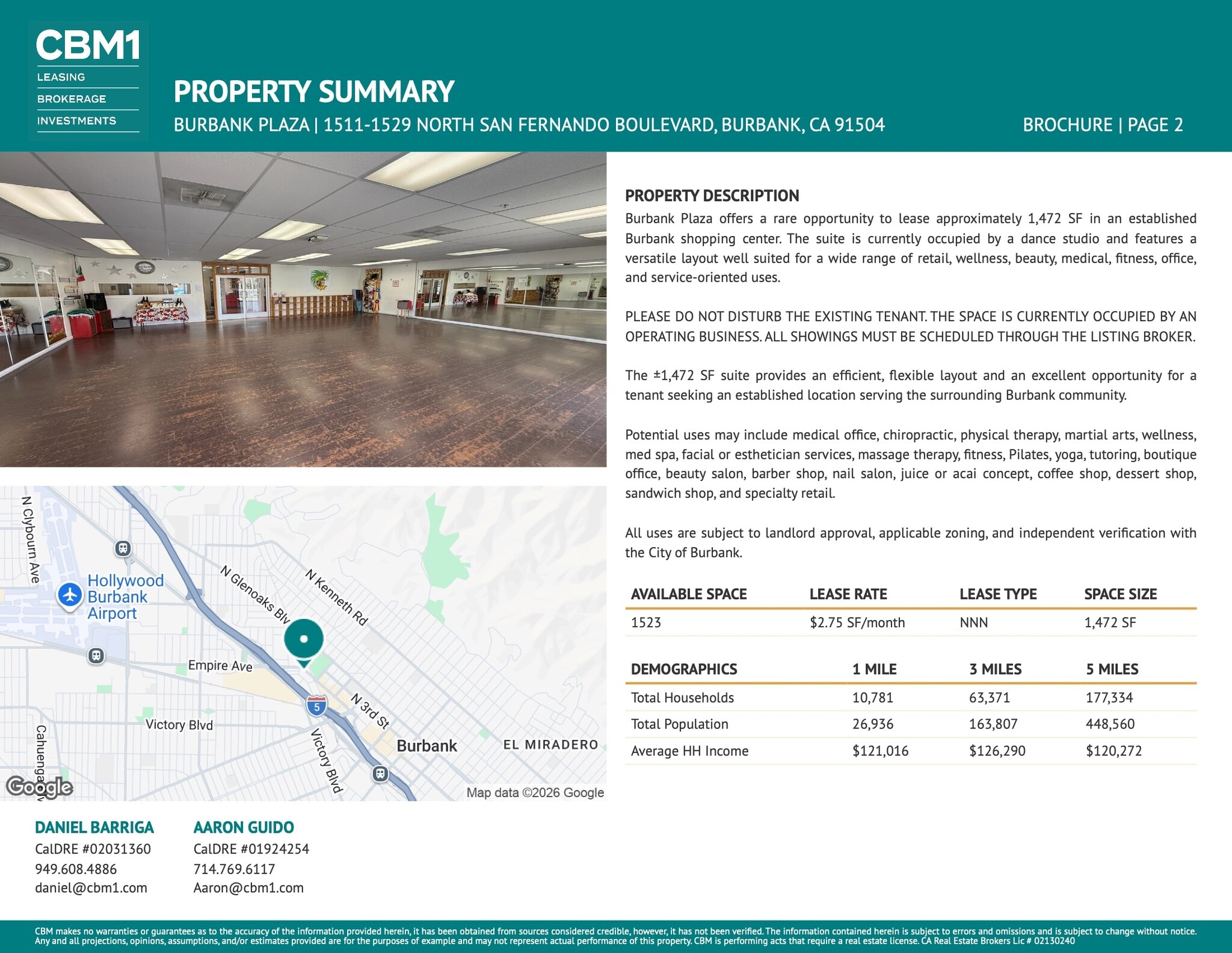 1513-1527 N San Fernando Blvd, Burbank, CA for lease Interior Photo- Image 1 of 4