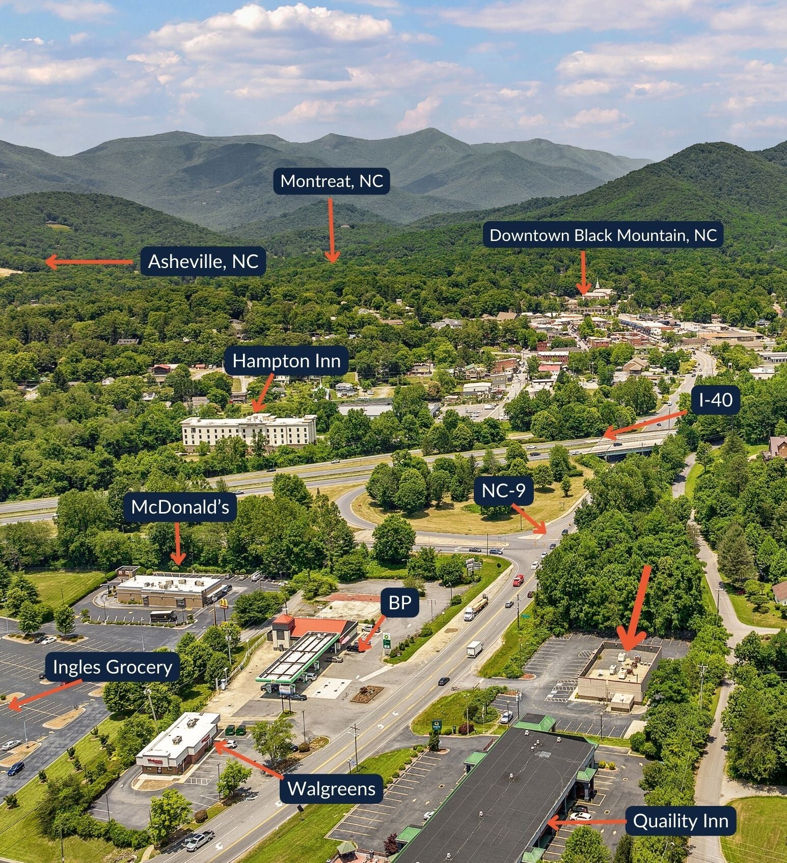 581 Nc Highway 9, Black Mountain, NC for sale Aerial- Image 1 of 8