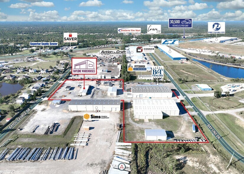 7001 Bayou George Dr, Panama City, FL à vendre - Aérien - Image 2 de 4