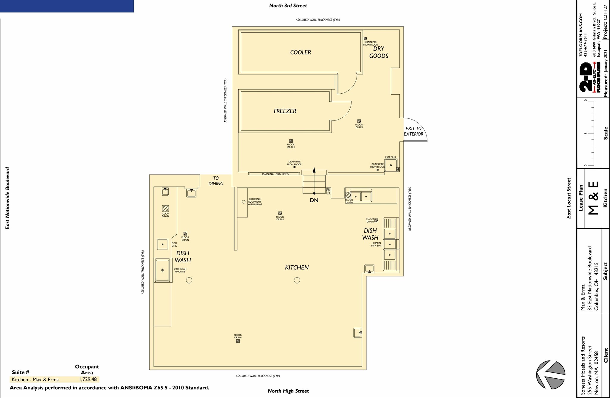 55 E Nationwide Blvd, Columbus, OH à louer Plan d’étage- Image 1 de 5