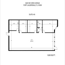 5410-5430 NW 33rd Ave, Fort Lauderdale, FL à louer Plan d’étage- Image 1 de 1