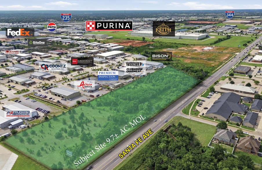 N Santa Fe Ave & W 33rd St, Oklahoma City, OK à vendre - Aérien - Image 3 de 3