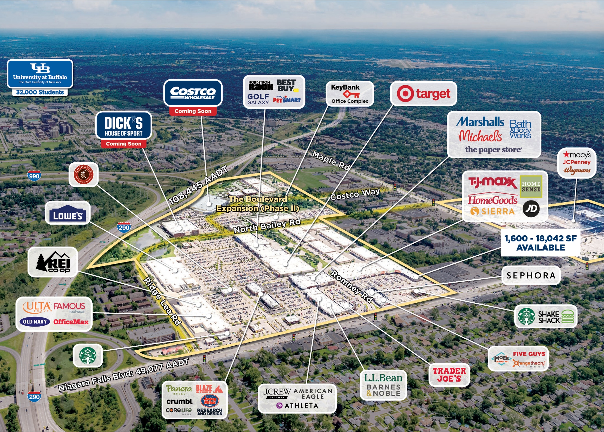 1565-1641 Niagara Falls Blvd, Amherst, NY à louer Photo du bâtiment- Image 1 de 2