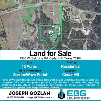 Plus de détails pour 1560 W Belt Line Rd, Cedar Hill, TX - Terrain à vendre