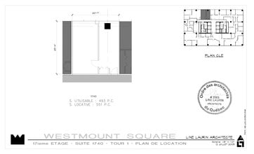 1 Car Westmount, Westmount, QC for lease Site Plan- Image 1 of 1