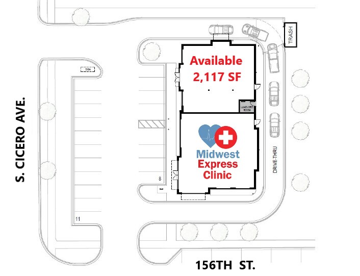 15541 Cicero Ave, Oak Forest, IL à louer - Photo du bâtiment - Image 2 de 7