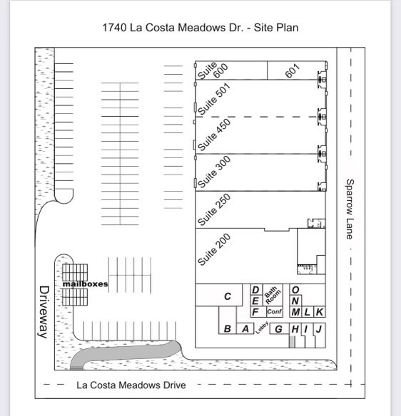 1740 La Costa Meadows Dr, San Marcos, CA à louer - Plan de site - Image 2 de 7