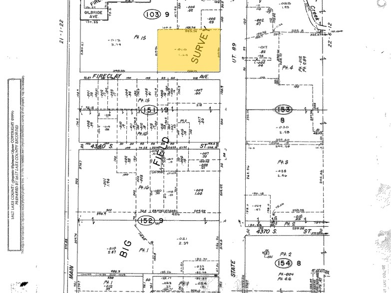 36 W Fireclay Ave, Murray, UT à vendre - Plan cadastral - Image 1 de 1