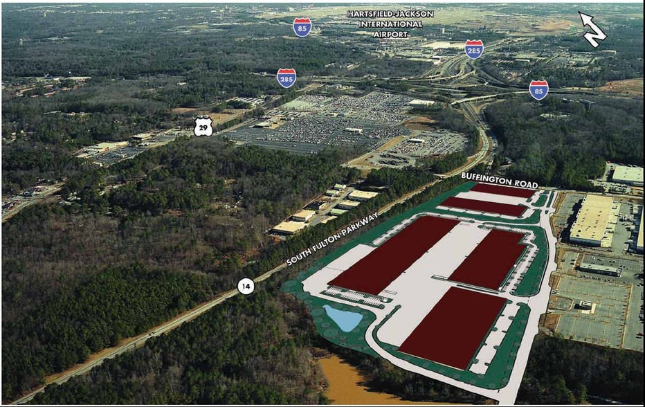 3515 Naturally Fresh Blvd, College Park, GA for lease - Aerial - Image 2 of 5