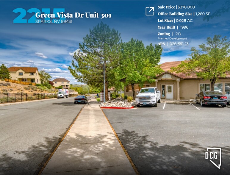 2215 Green Vista Dr, Sparks, NV à vendre - Photo du bâtiment - Image 2 de 10