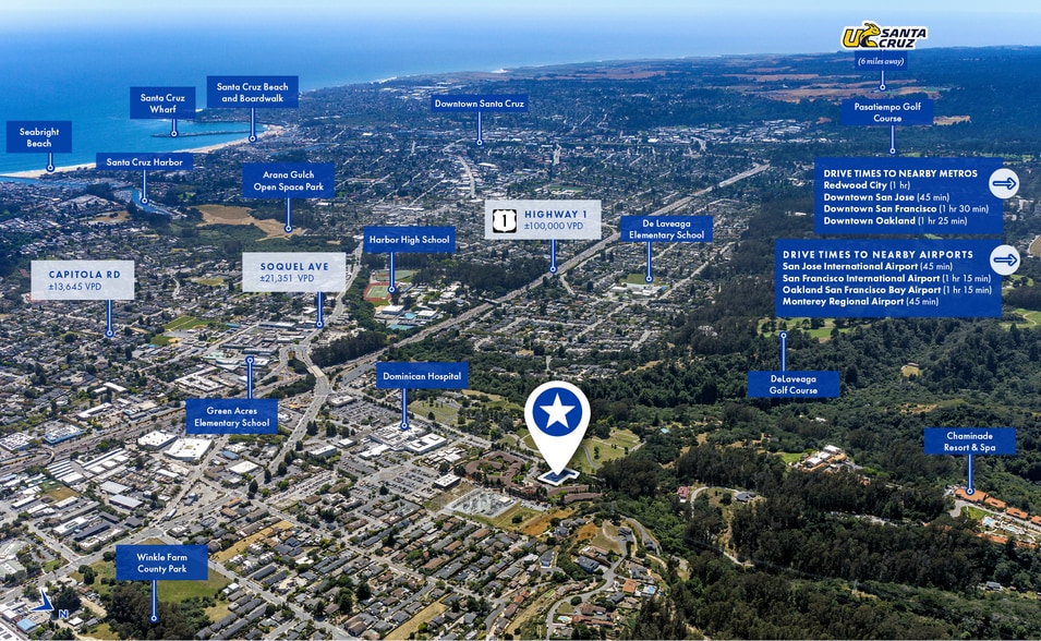 3500 Paul Sweet Rd, Santa Cruz, CA for sale - Aerial - Image 1 of 3