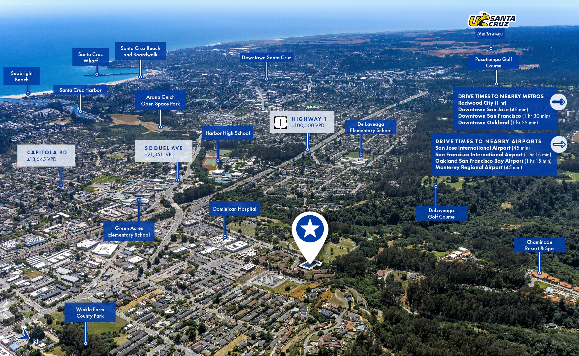 3500 Paul Sweet Rd, Santa Cruz, CA for sale Aerial- Image 1 of 4