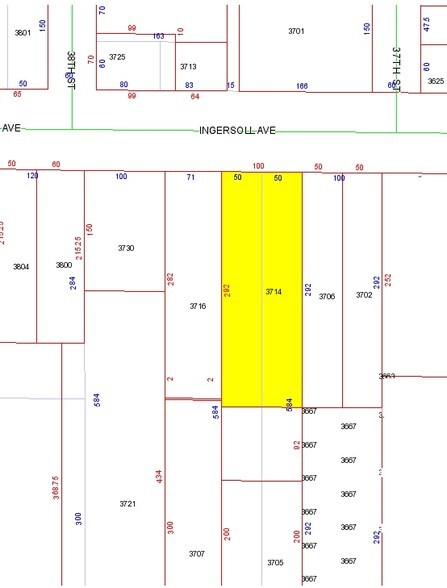 3714 Ingersoll Ave, Des Moines, IA à louer - Plan cadastral - Image 3 de 3