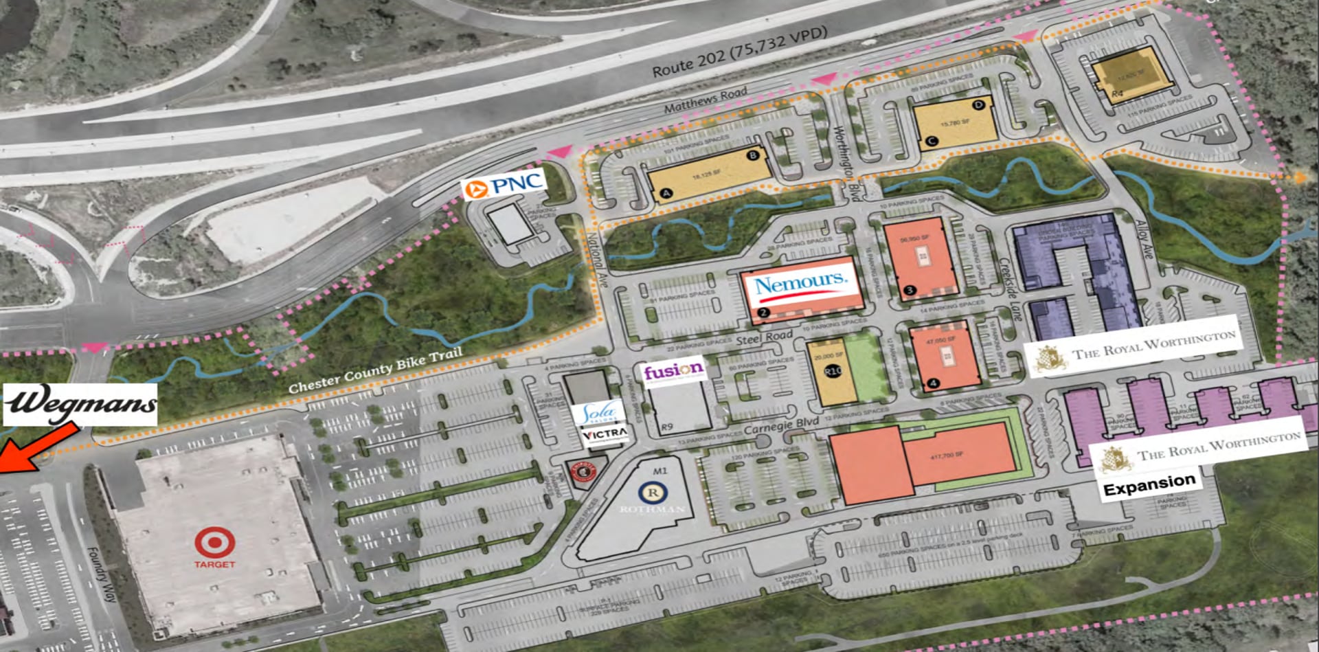 455 Carnegie Blvd, Malvern, PA à louer Plan de site- Image 1 de 3