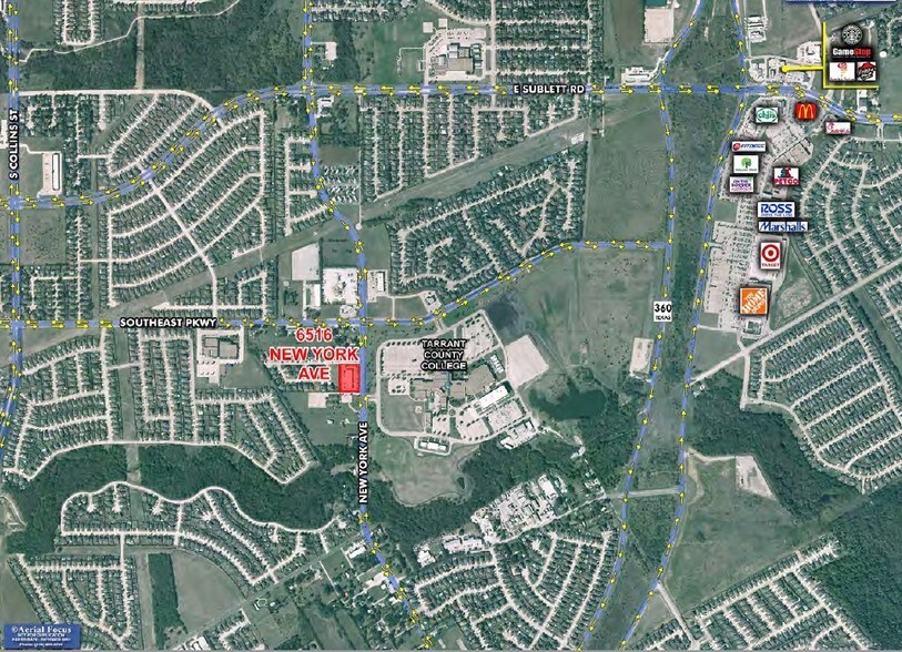 6516 New York Ave, Arlington, TX à louer - Aérien - Image 3 de 3