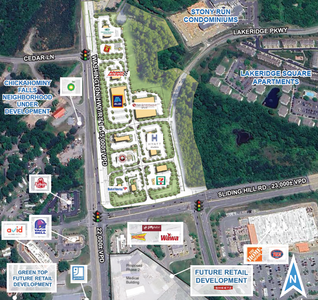 Washington Hwy at Sliding Hill Road, Glen Allen, VA for sale - Building Photo - Image 1 of 3