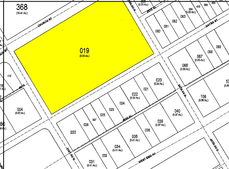 2004 Hayes St, Nashville, TN à louer - Plan cadastral - Image 2 de 5