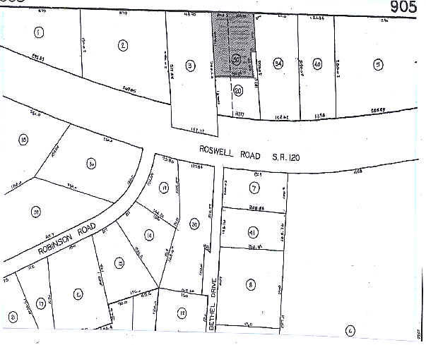 3823 Roswell Rd, Marietta, GA for lease - Plat Map - Image 3 of 6