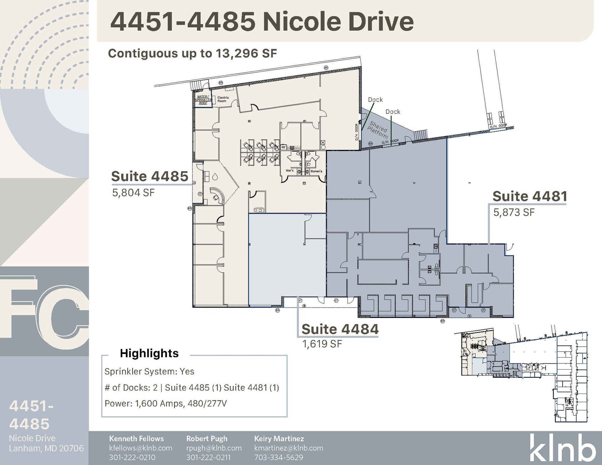 4451-4485 Nicole Dr, Lanham, MD for lease Floor Plan- Image 1 of 1