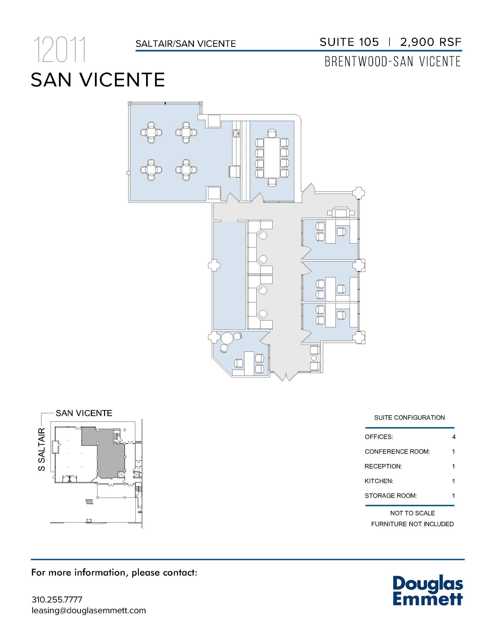 12011 San Vicente Blvd, Los Angeles, CA for lease Floor Plan- Image 1 of 1