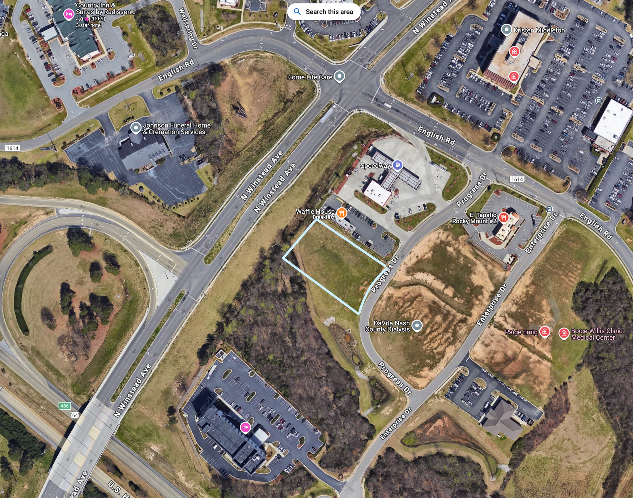 141 Progress Dr, Rocky Mount, NC for sale Aerial- Image 1 of 3