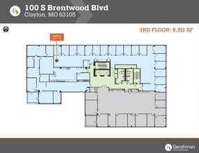 100 S Brentwood Blvd, Clayton, MO for lease Floor Plan- Image 1 of 1