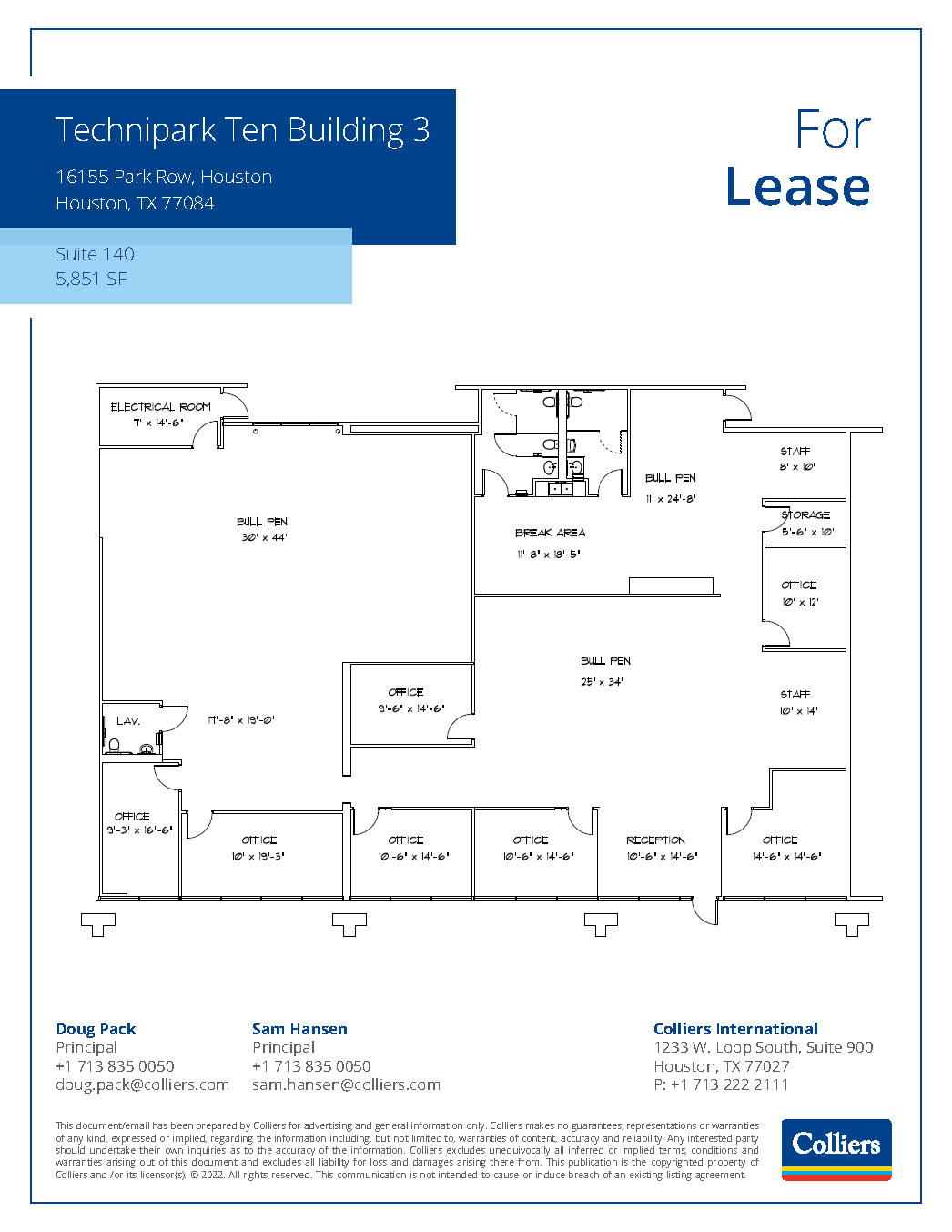 16155 Park Row, Houston, TX à louer Plan d’étage- Image 1 de 1