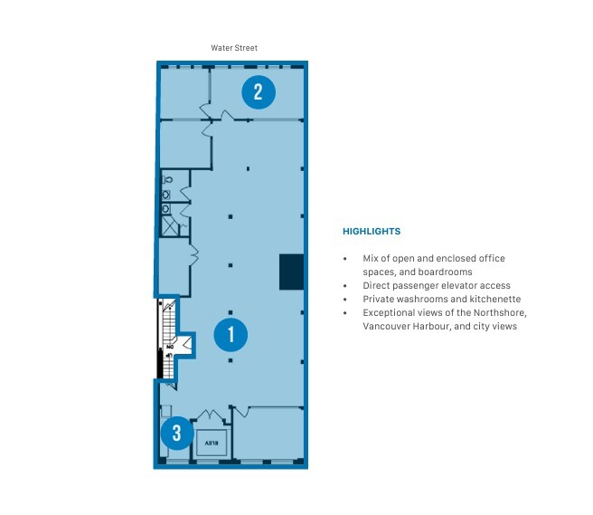 311 Water St, Vancouver, BC à louer Plan d’étage- Image 1 de 1