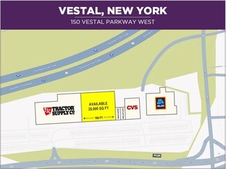 Plus de détails pour 150 Vestal Pky W, Vestal Township, NY - Commerce de détail à louer