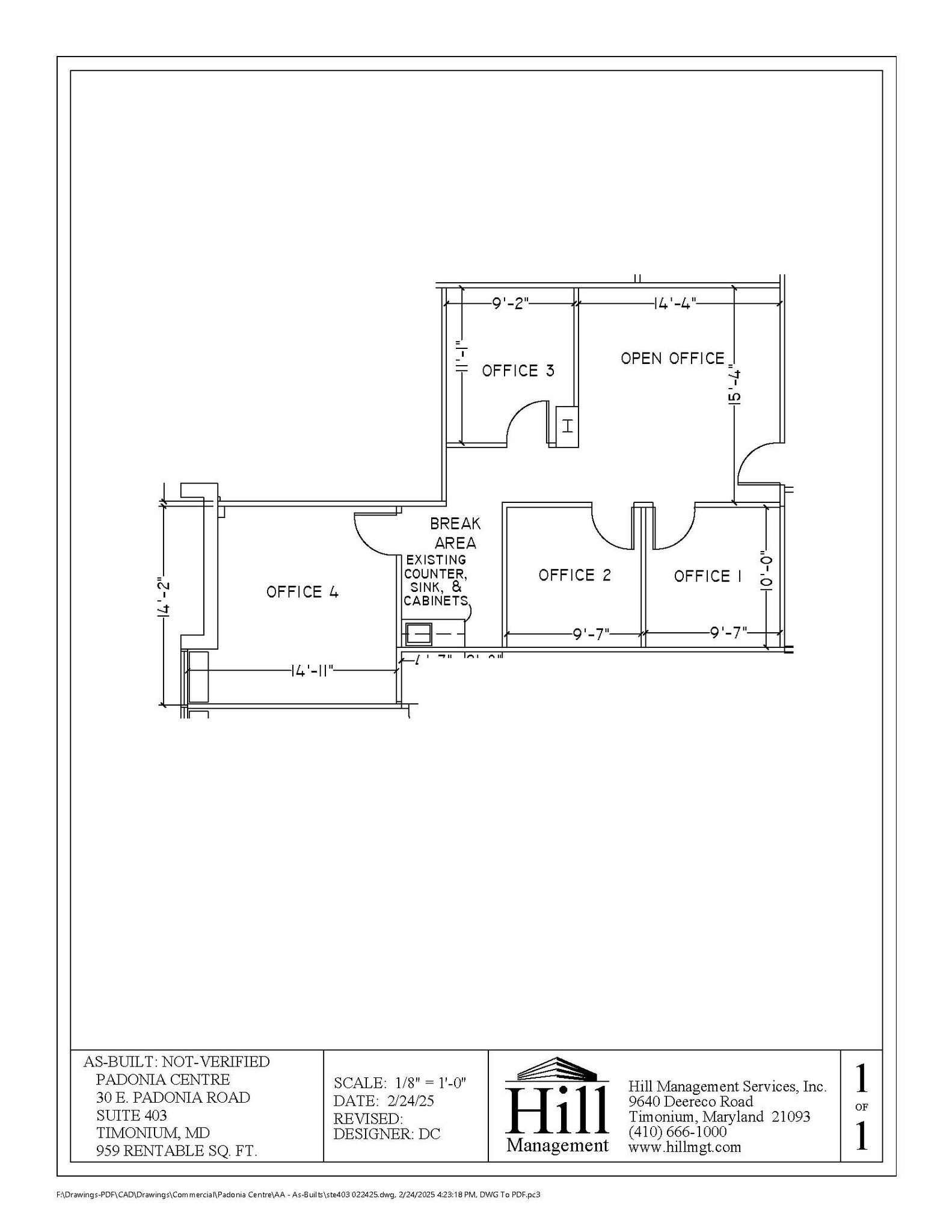 30 E Padonia Rd, Timonium, MD for lease Floor Plan- Image 1 of 1