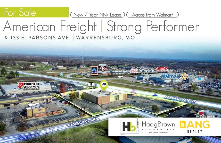 133 E Parsons Ave, Warrensburg, MO for sale - Aerial - Image 1 of 5