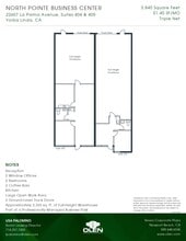 22607 La Palma Ave, Yorba Linda, CA à louer Plan d’étage- Image 1 de 1