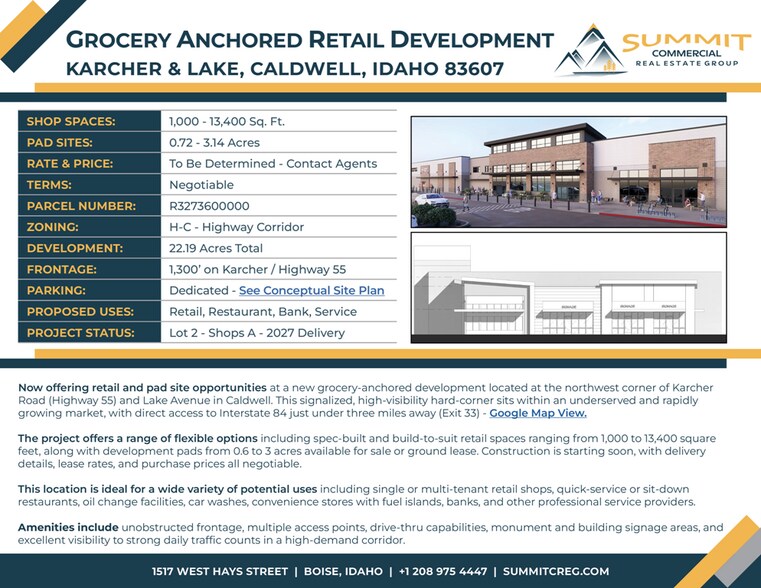 Karcher Rd & Lake Ave, Caldwell, ID à louer - Photo du bâtiment - Image 3 de 14