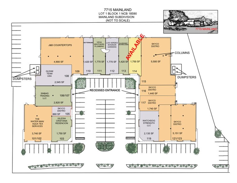7715 Mainland Dr, San Antonio, TX à louer - Plan de site - Image 2 de 3