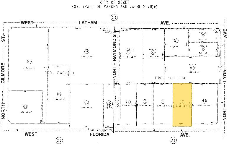 1760 W Florida Ave, Hemet, CA à louer - Plan cadastral - Image 2 de 4