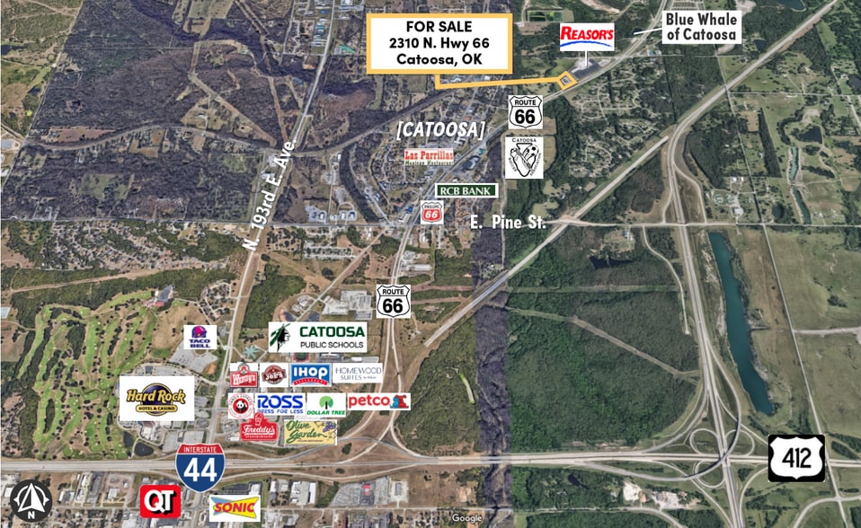 2310-2320 N Highway 66, Catoosa, OK for sale - Aerial - Image 2 of 14