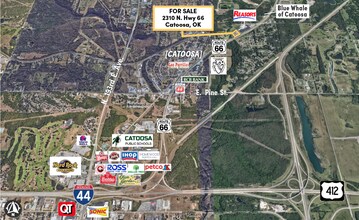 2310-2320 N Highway 66, Catoosa, OK - AERIAL map view