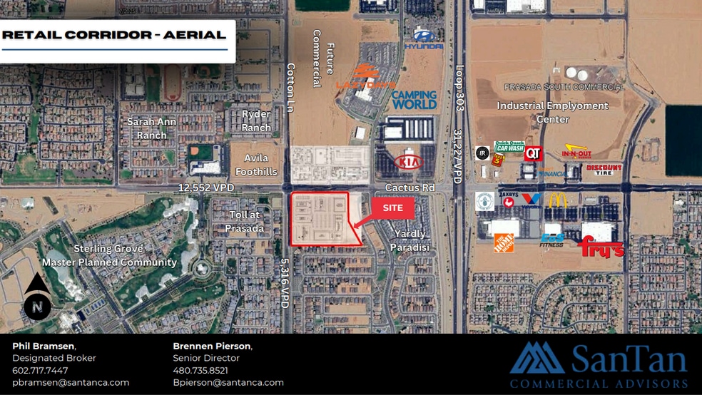 SEC Cactus Rd & Cotton Ln, Surprise, AZ for lease - Aerial - Image 3 of 3