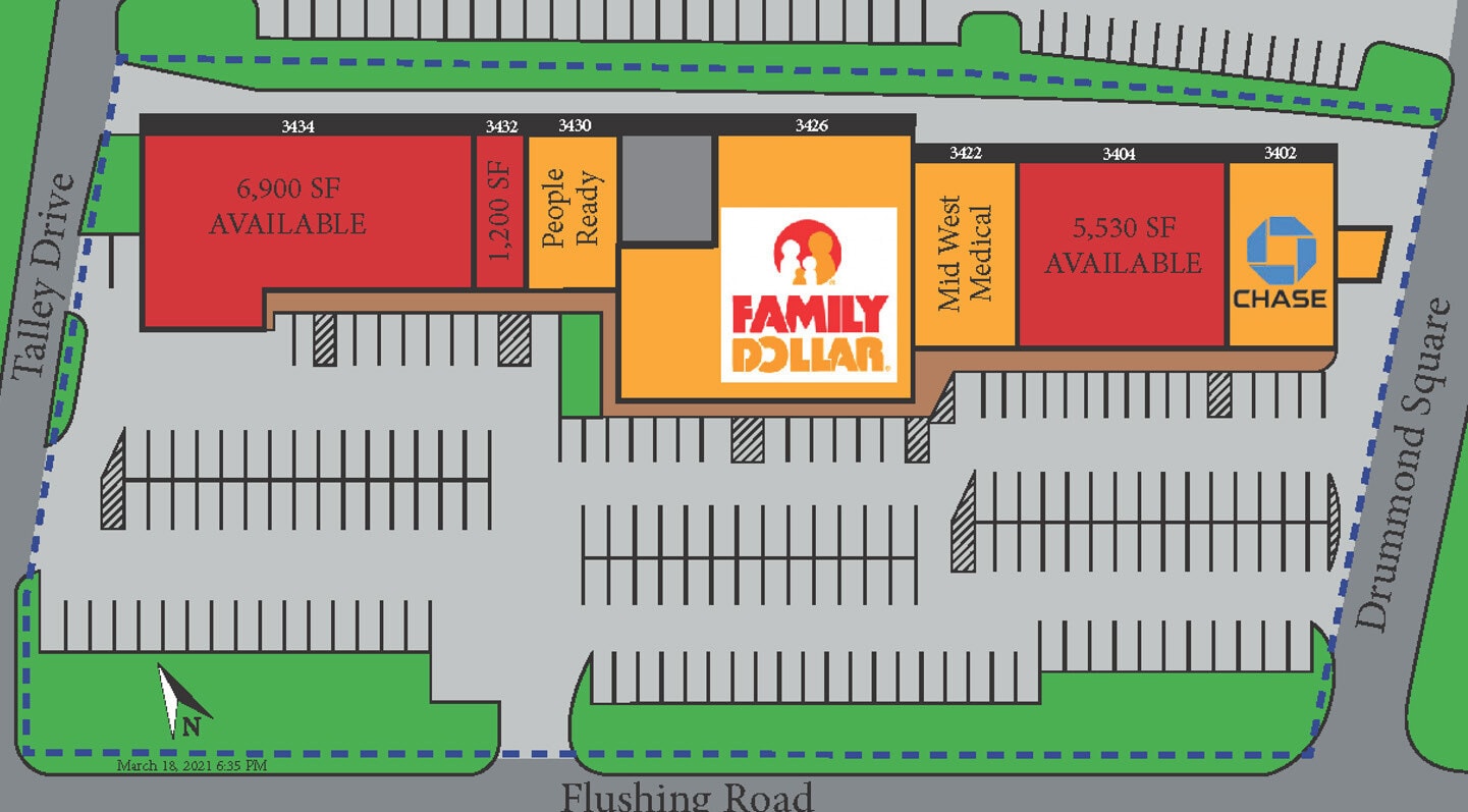 3426-3434 Flushing St, Flint, MI for lease Site Plan- Image 1 of 1