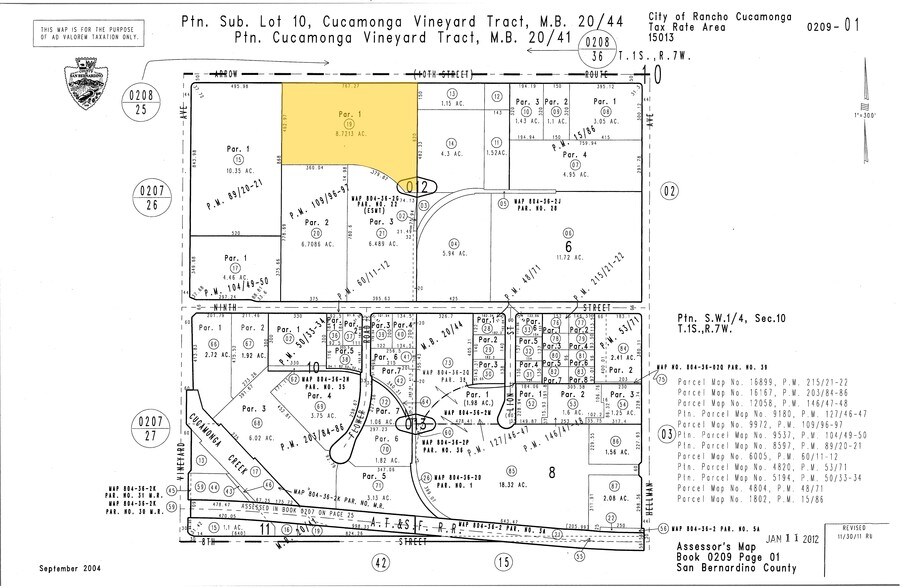 9047 Arrow Rt, Rancho Cucamonga, CA à vendre - Plan cadastral - Image 3 de 3