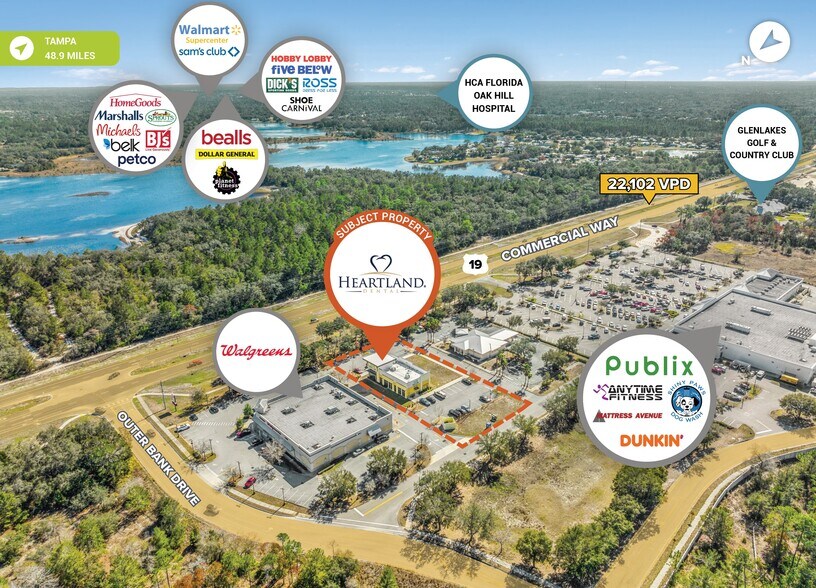 9749 Commercial Way, Weeki Wachee, FL à vendre - Aérien - Image 2 de 3