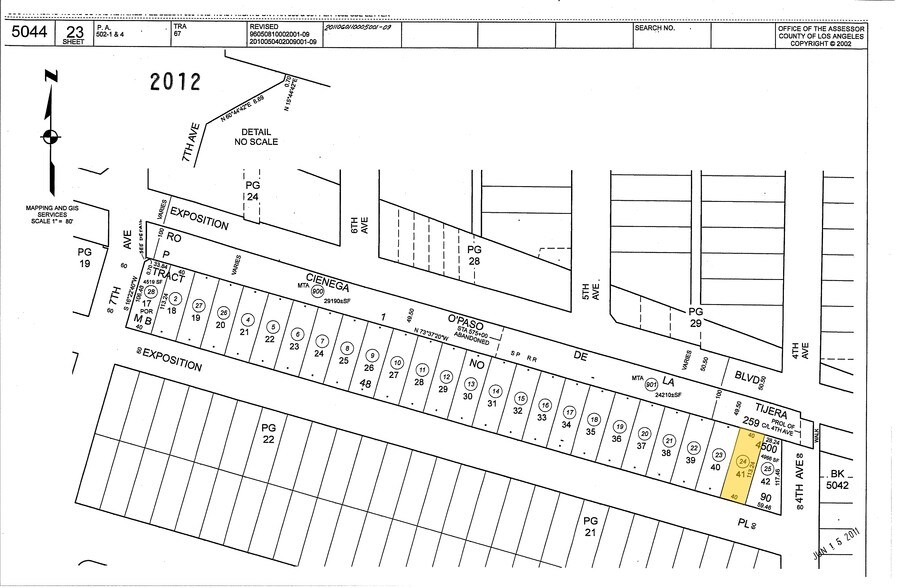 2411 Exposition Pl, Los Angeles, CA à vendre - Plan cadastral - Image 2 de 9