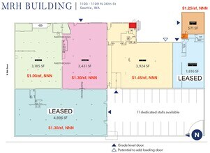 1109 N 36th St, Seattle, WA à louer Plan d’étage- Image 1 de 1