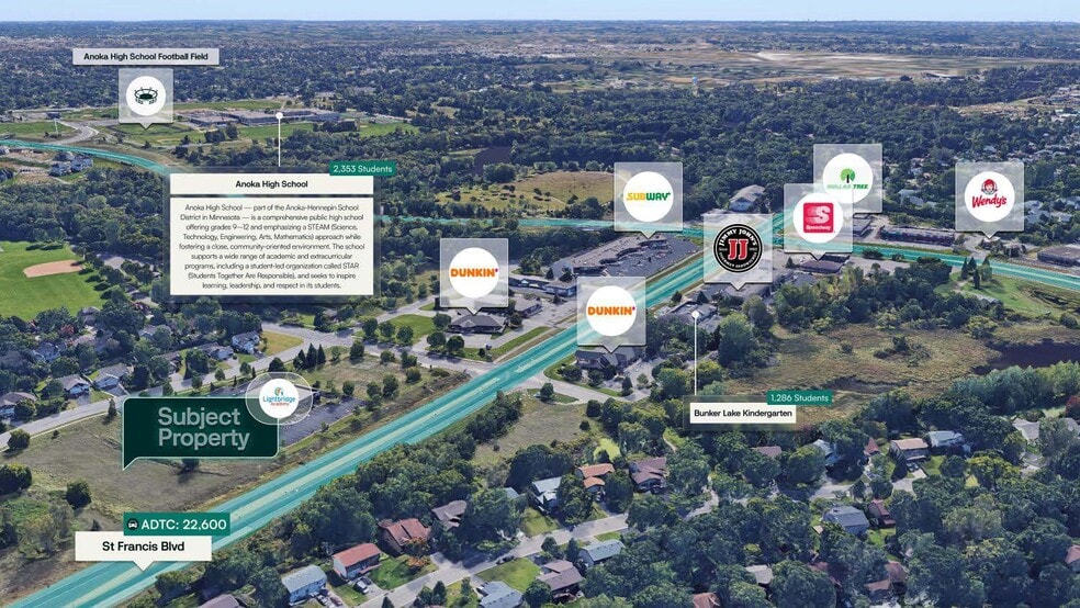 14275 Saint Francis Blvd, Ramsey, MN for sale - Aerial - Image 2 of 3